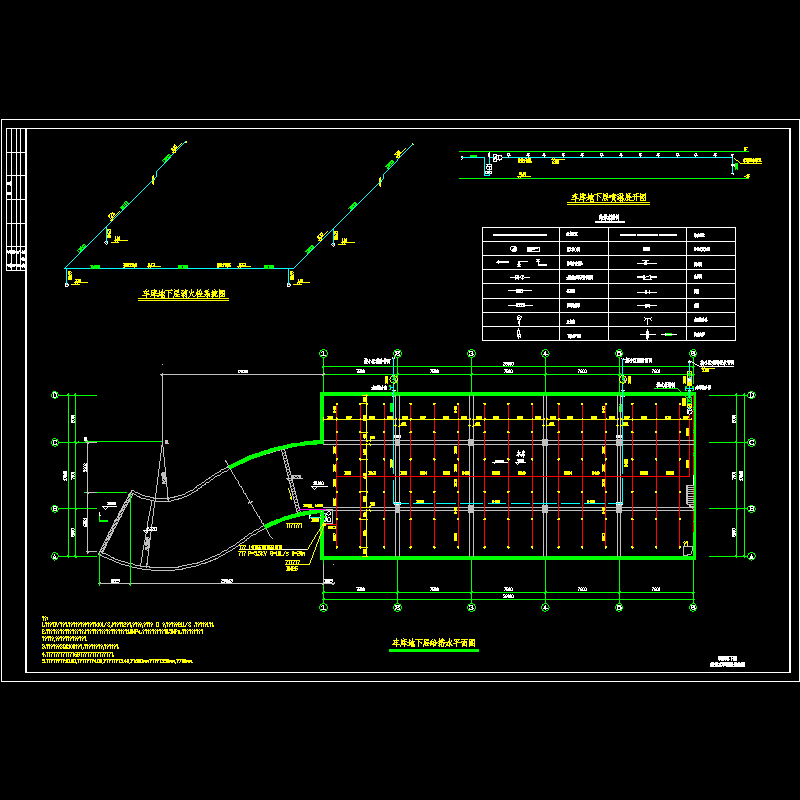 独立地下车库给排水设计CAD施工图纸.dwg - 1