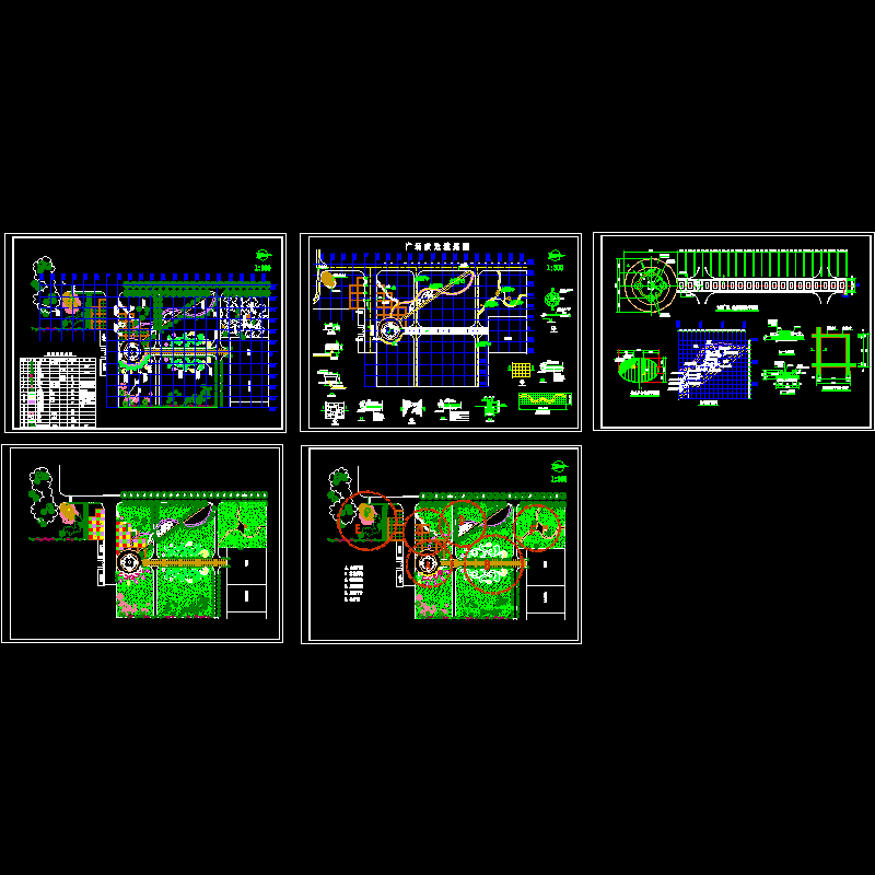 广场绿化CAD施工图纸 - 1