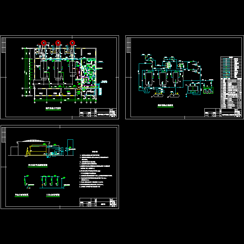 小区锅炉房热力设计CAD图纸 - 1