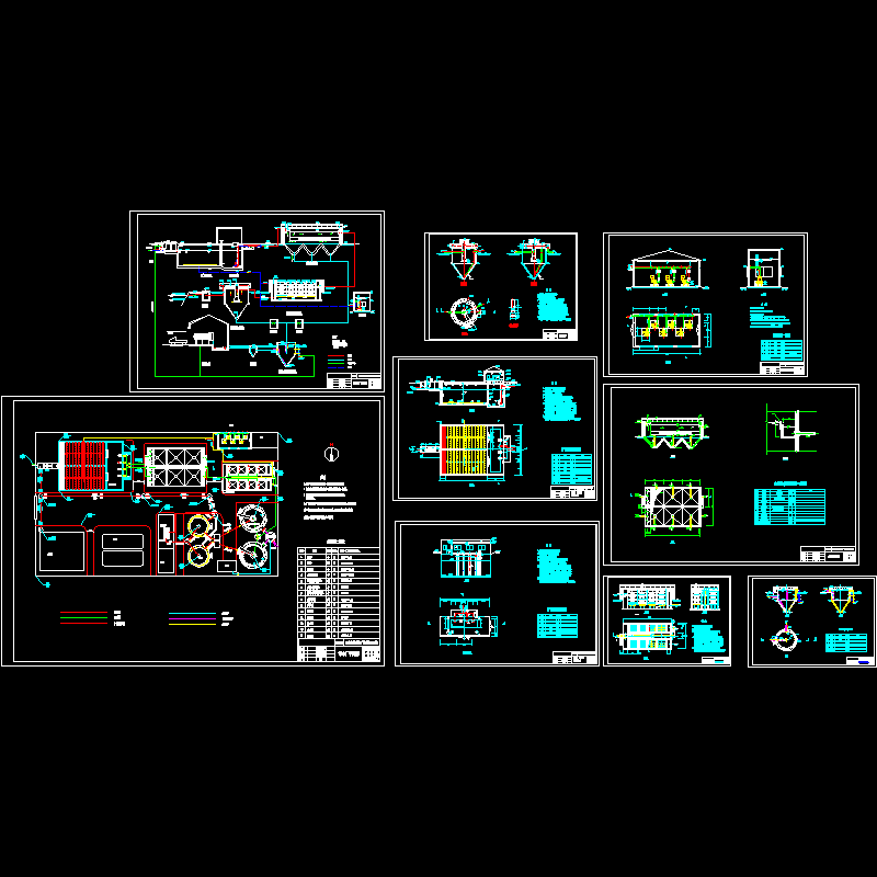 一套印染废水处理工程设计CAD施工图纸 - 1