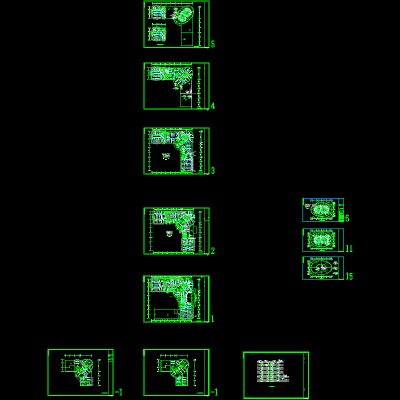 上11层建筑空调通风图（11页图纸）.dwg - 1