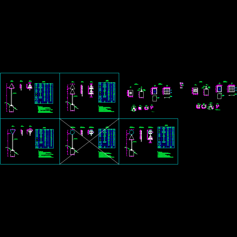 s2-9-5-1 单柱式标志结构设计图.dwg