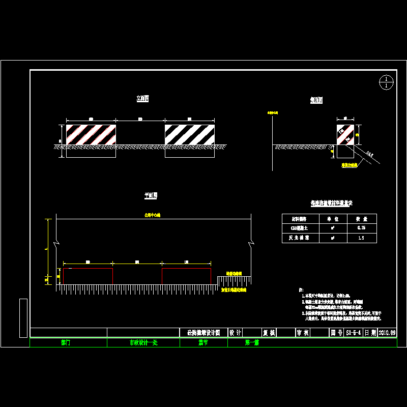 混凝土防撞墩示意图纸.dwg - 1