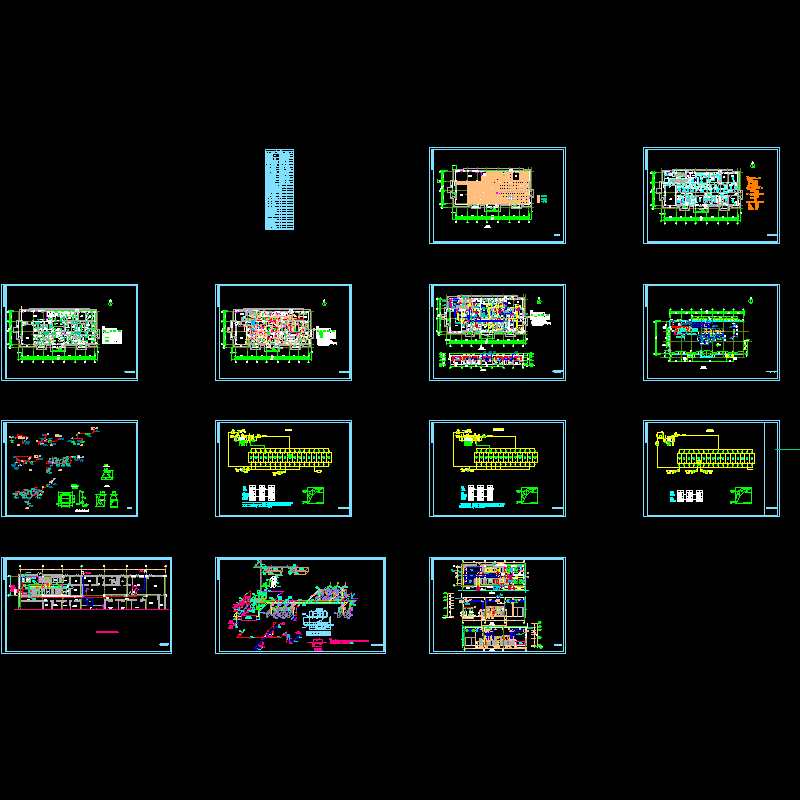 实验室洁净空调图（13页CAD图纸） - 1