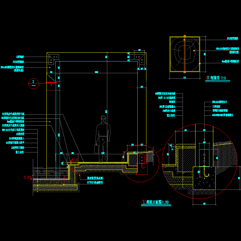廊架结构CAD图纸 - 1