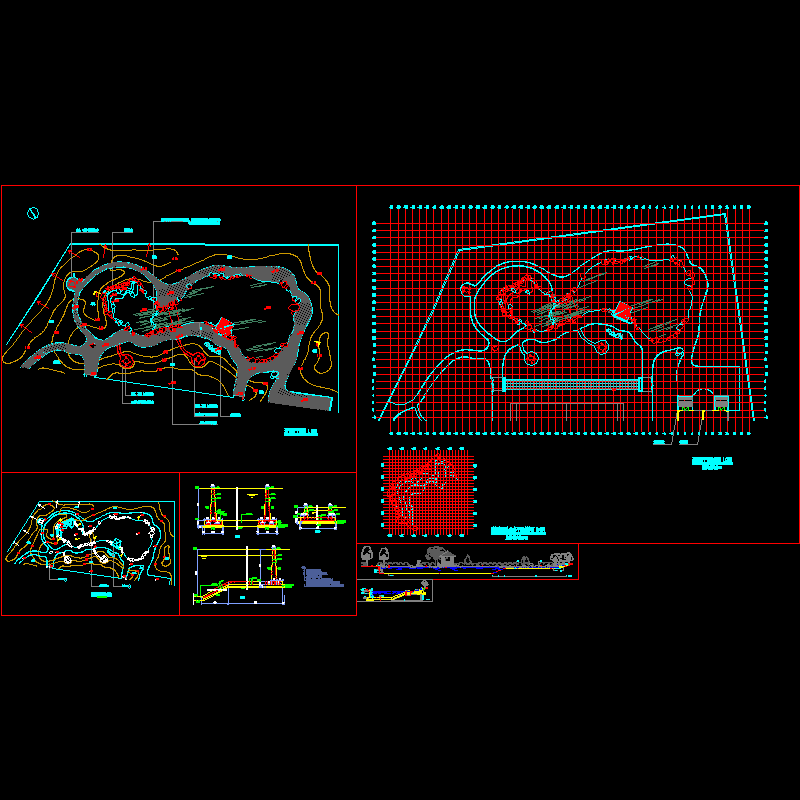景观湖施工CAD详图纸 - 1