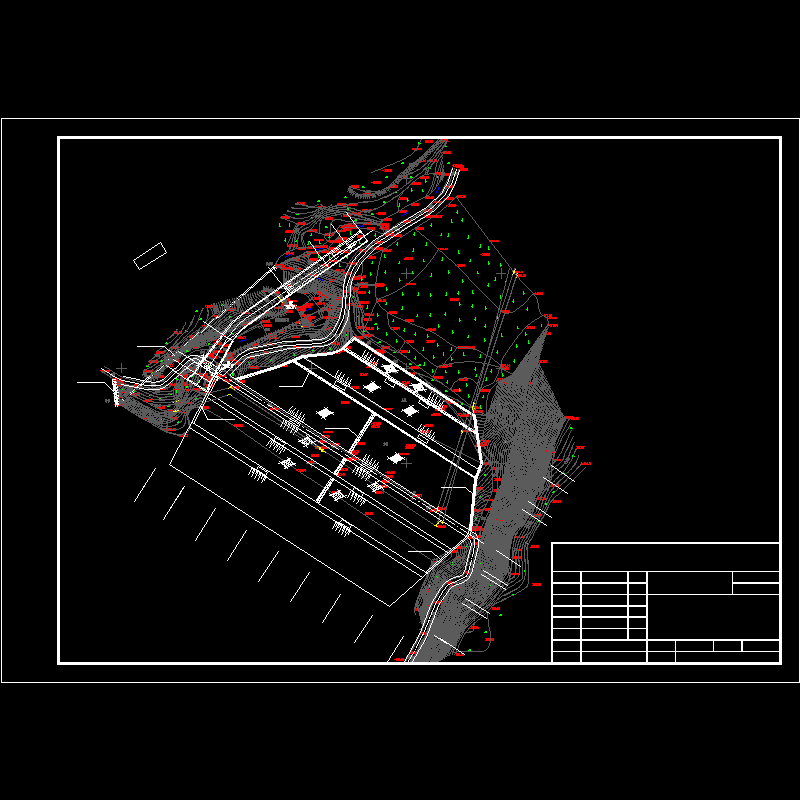 01水库除险加固枢纽平面布置图.dwg