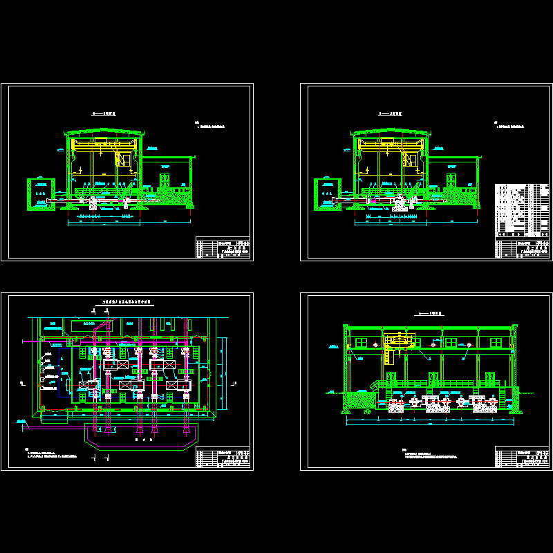 一套三级提水泵站设计CAD图纸 - 1