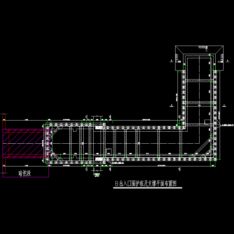 出入口围护桩及支撑平面布置图.dwg