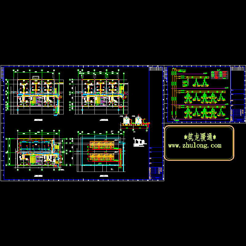 办公楼中央空调设计CAD施工图纸（12张图纸）.dwg - 1