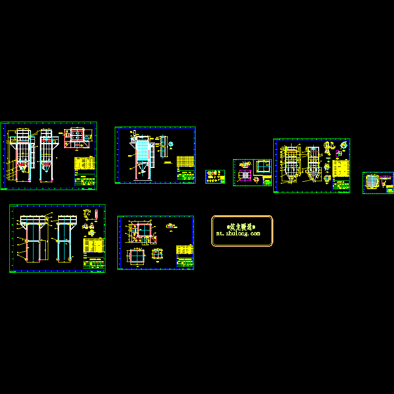 袋滤除尘器全套CAD图纸 - 1