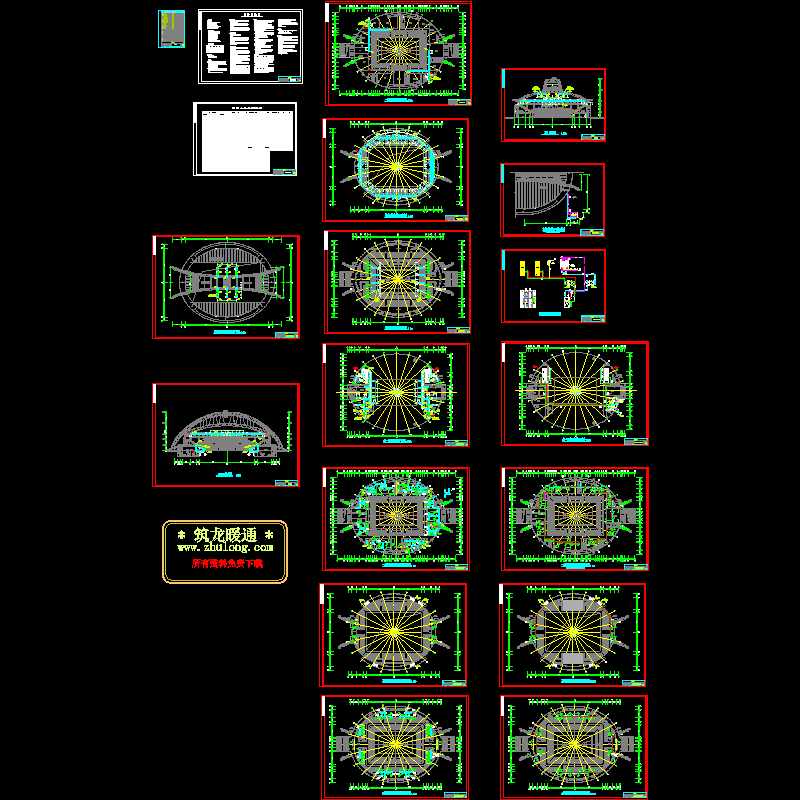 体育馆通风空调设计CAD图纸 - 1