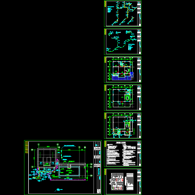 3层别墅给排水设计图纸和设计施工总说明,排水管道系统图 - 1