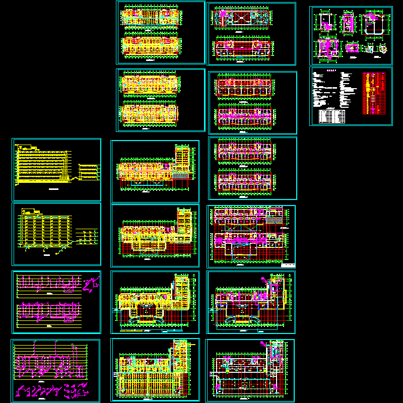 10层综合大楼给排水全图纸,详图,系统图和消防原理图 - 1