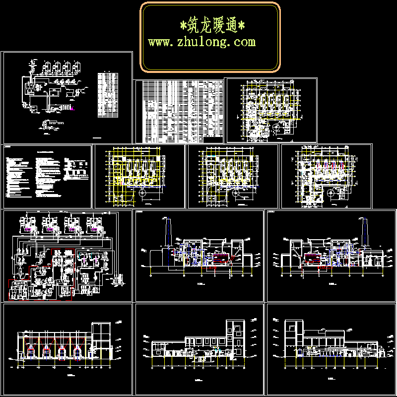 工业锅炉房设备安装设计图纸.dwg - 1