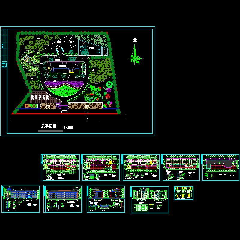 4层养老院建筑扩初设计CAD初设图纸.dwg - 1