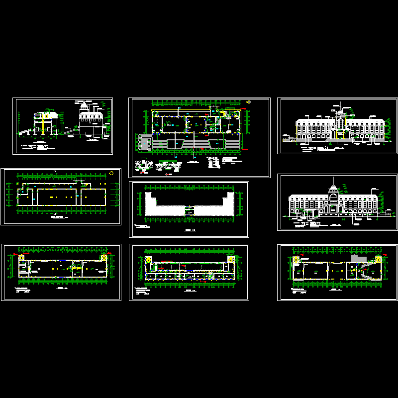 4层砖混结构殡仪馆建筑方案设计图纸.dwg - 1