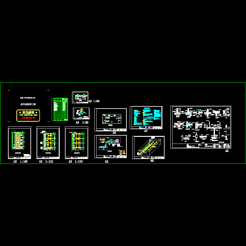 森林厂洁净房CAD施工图纸.dwg - 1