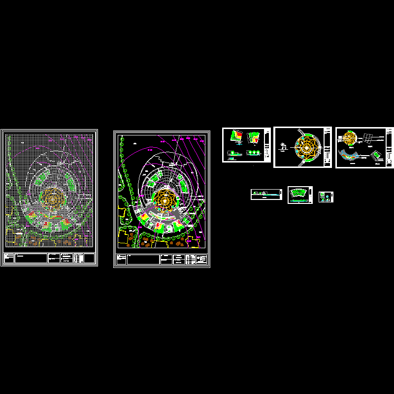 全套旅游区观景平台CAD施工图纸.dwg - 1