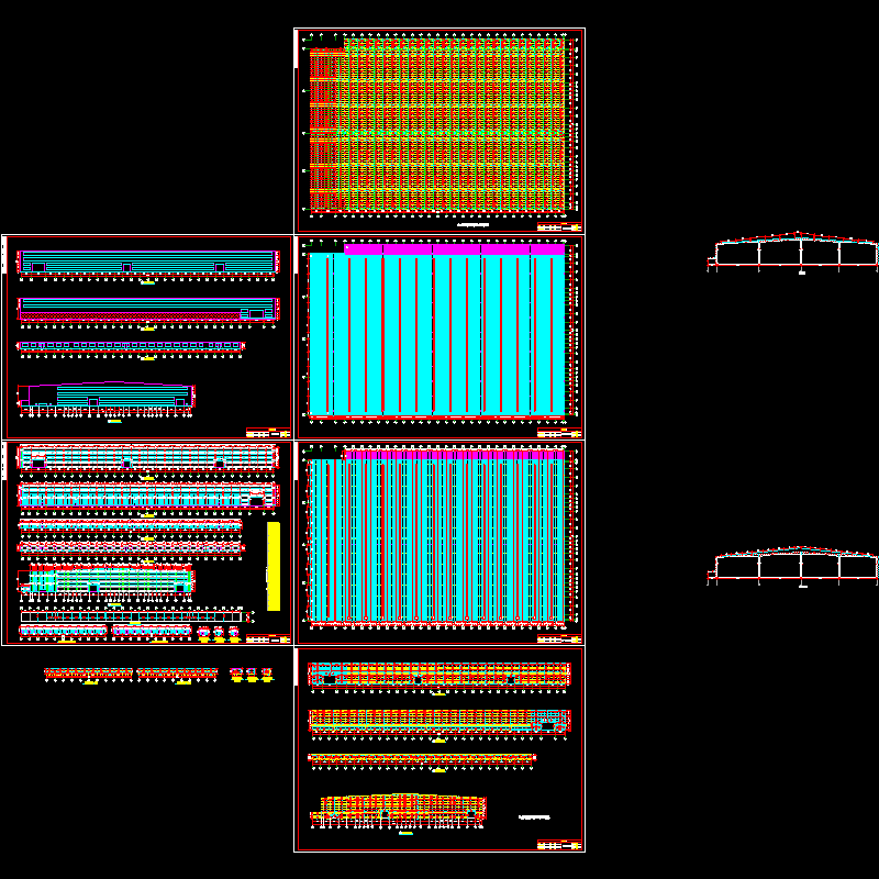 装备制造总厂屋面墙面排版节点构造CAD详图纸 - 1