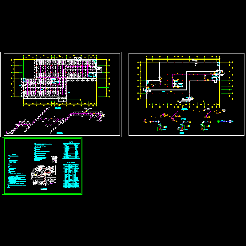 一套下车库给排水设计CAD施工图纸 - 1