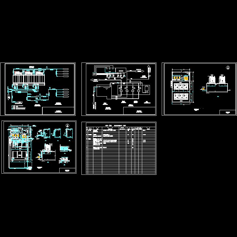 消防循环水泵房CAD施工图纸（5张图纸）.dwg - 1