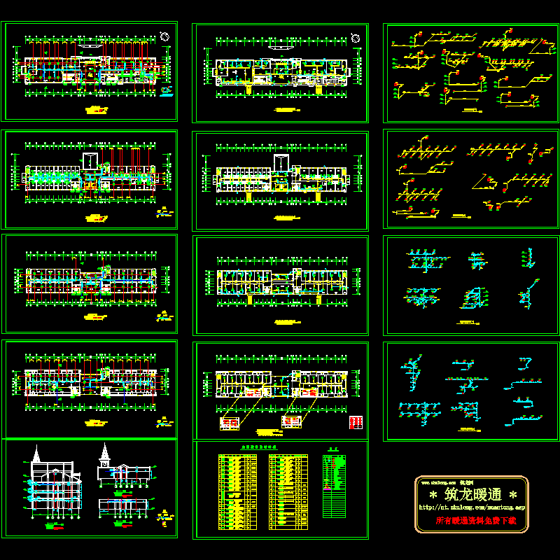 办公楼VRV空调系统平面图纸.dwg - 1