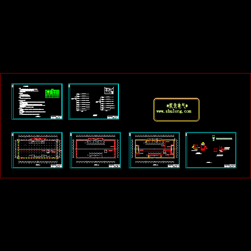 商城泛光照明CAD施工图（6页图纸）.dwg - 1