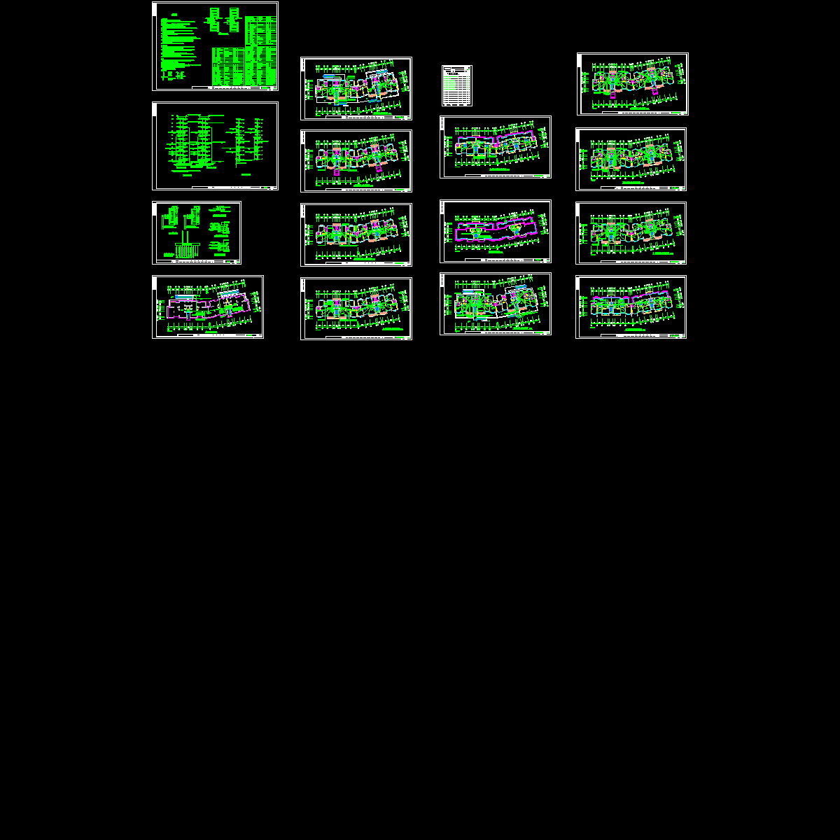 上12层住宅楼电气施工图纸（15页施工图纸）.dwg - 1