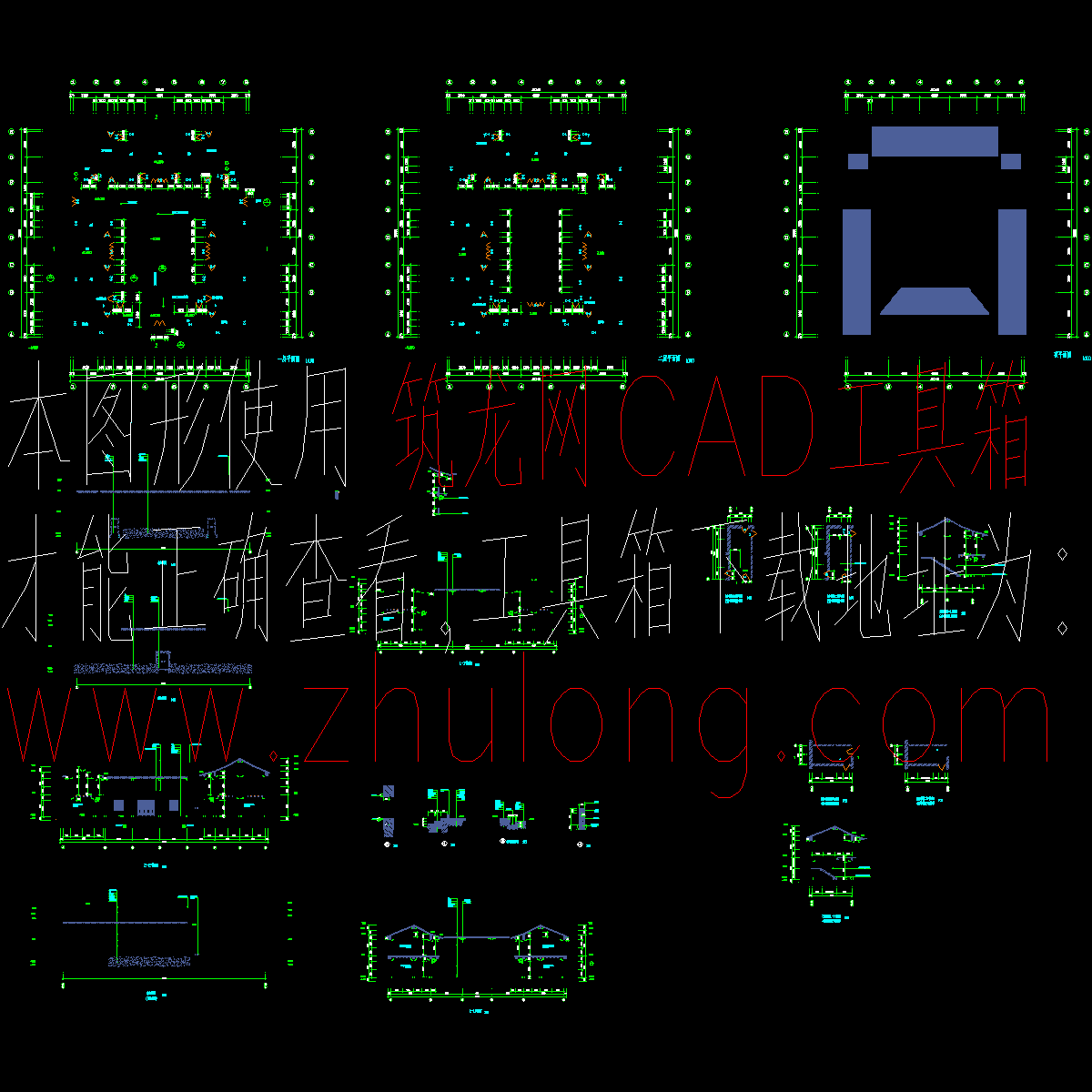 仿古建筑施工CAD详图纸.dwg - 1