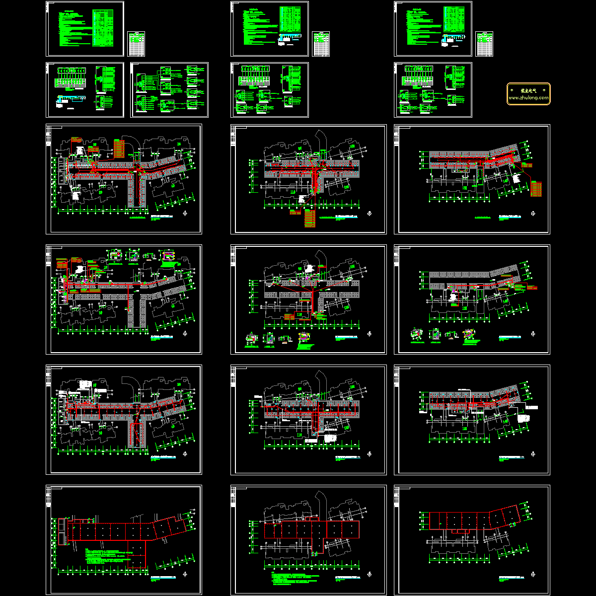 住宅小区地下车库强电图纸，共19张.dwg - 1