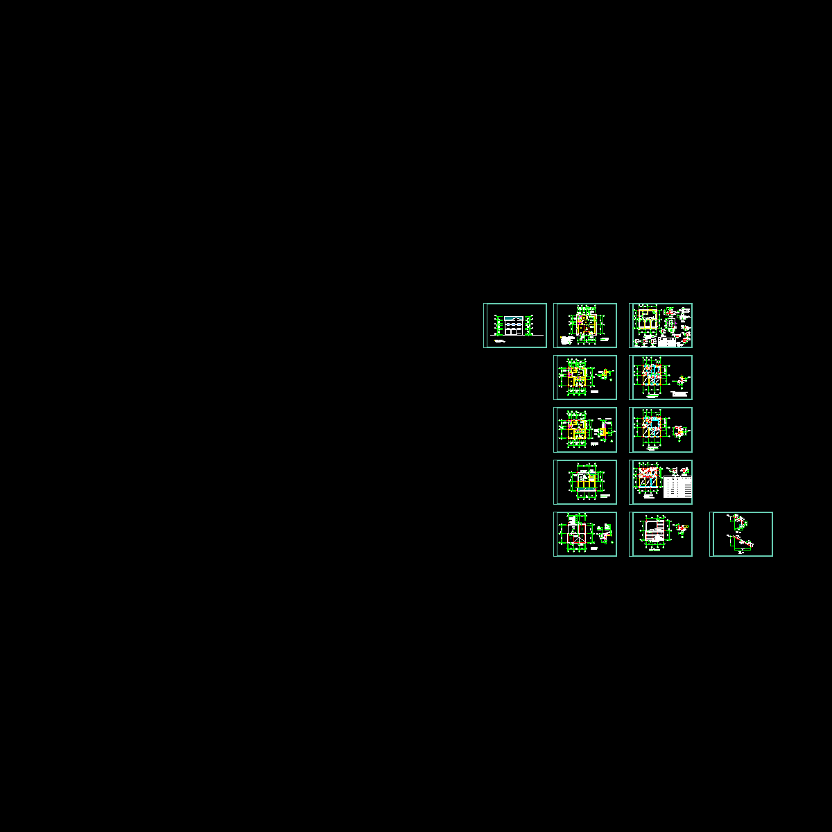 多层私人别墅结构设计CAD施工图纸.dwg - 1