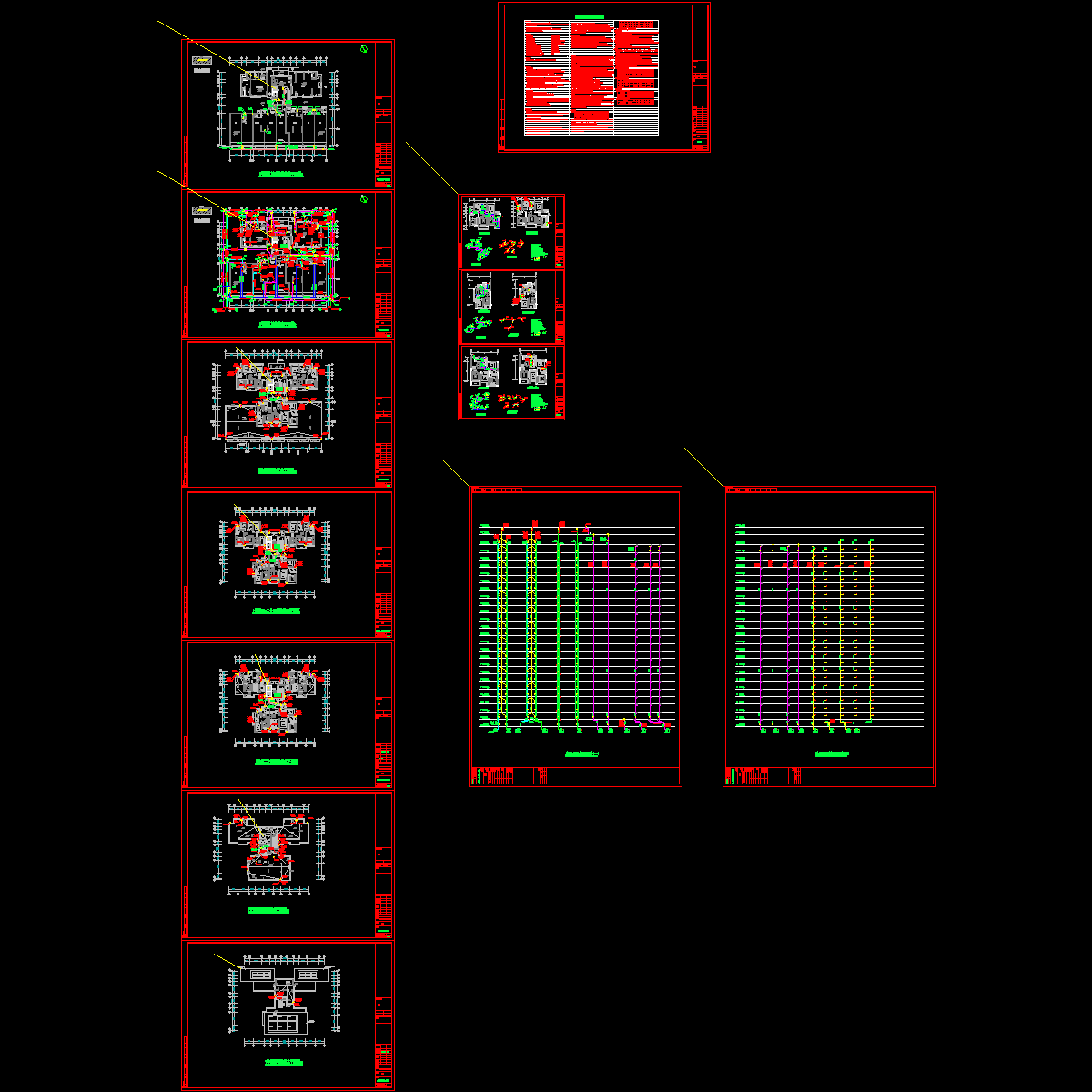 90546平米32层公馆给排水CAD施工图纸.dwg - 1