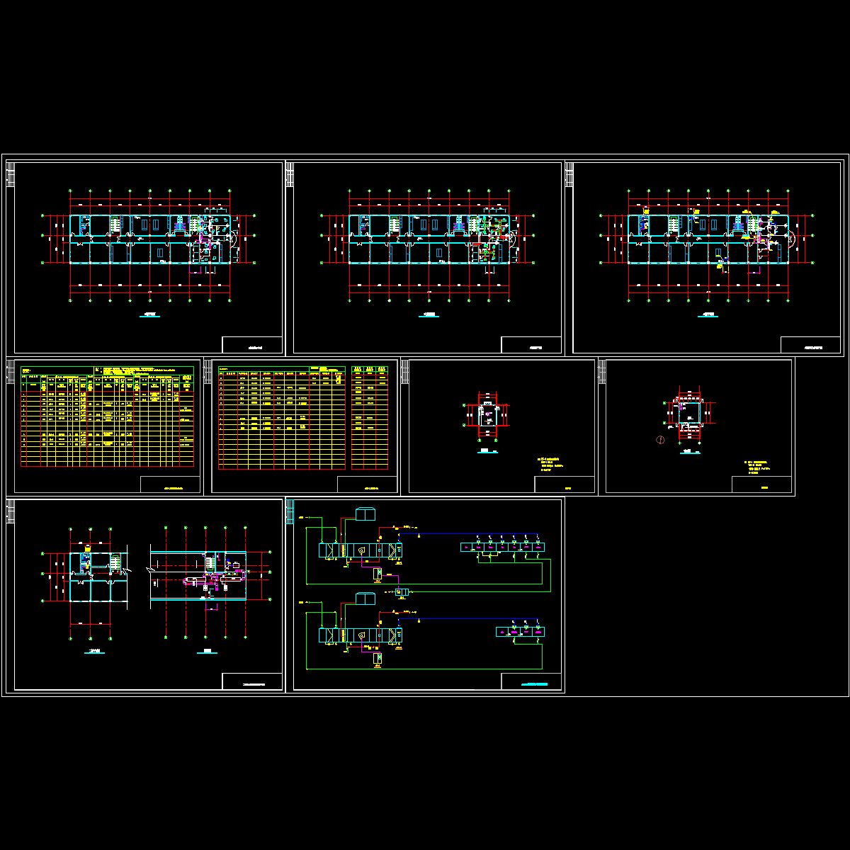 3层无菌室净化空调系统设计CAD施工图纸.dwg - 1