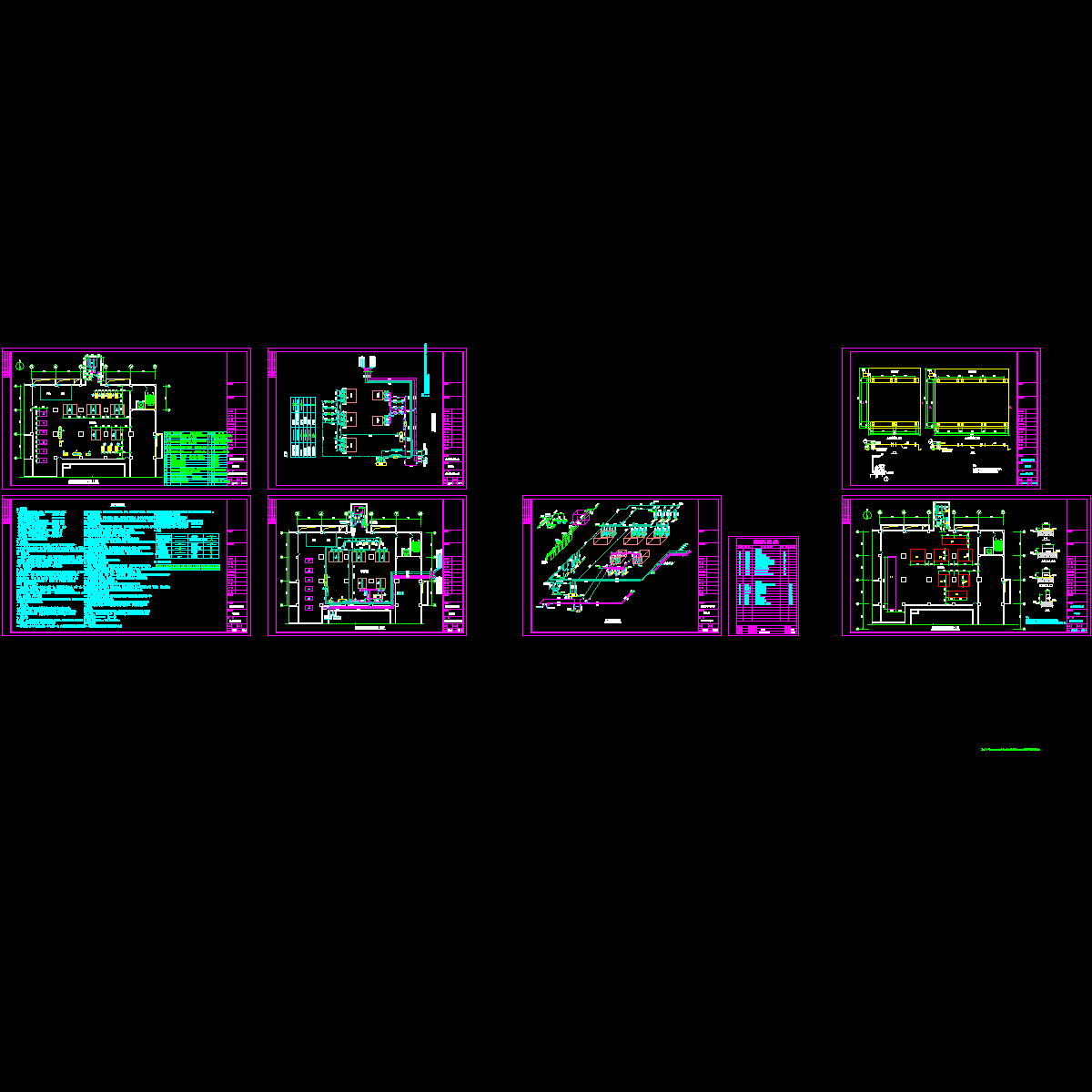 工程能源改造制冷站CAD施工图纸（7张图纸）.dwg - 1