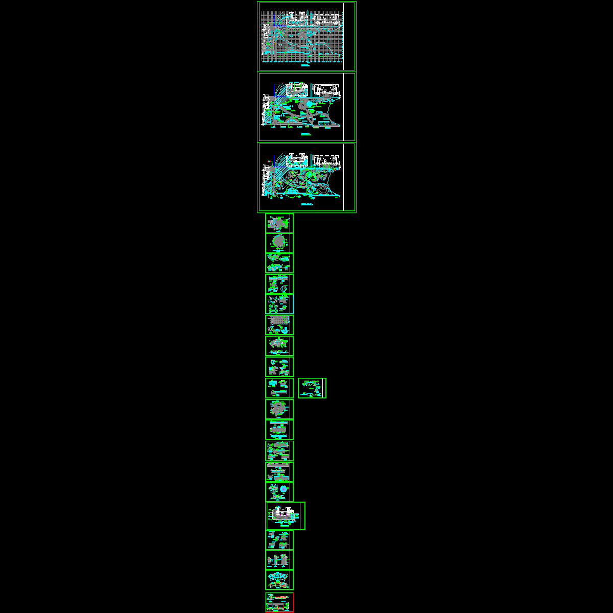 红石中央花园b区景观施工图.dwg