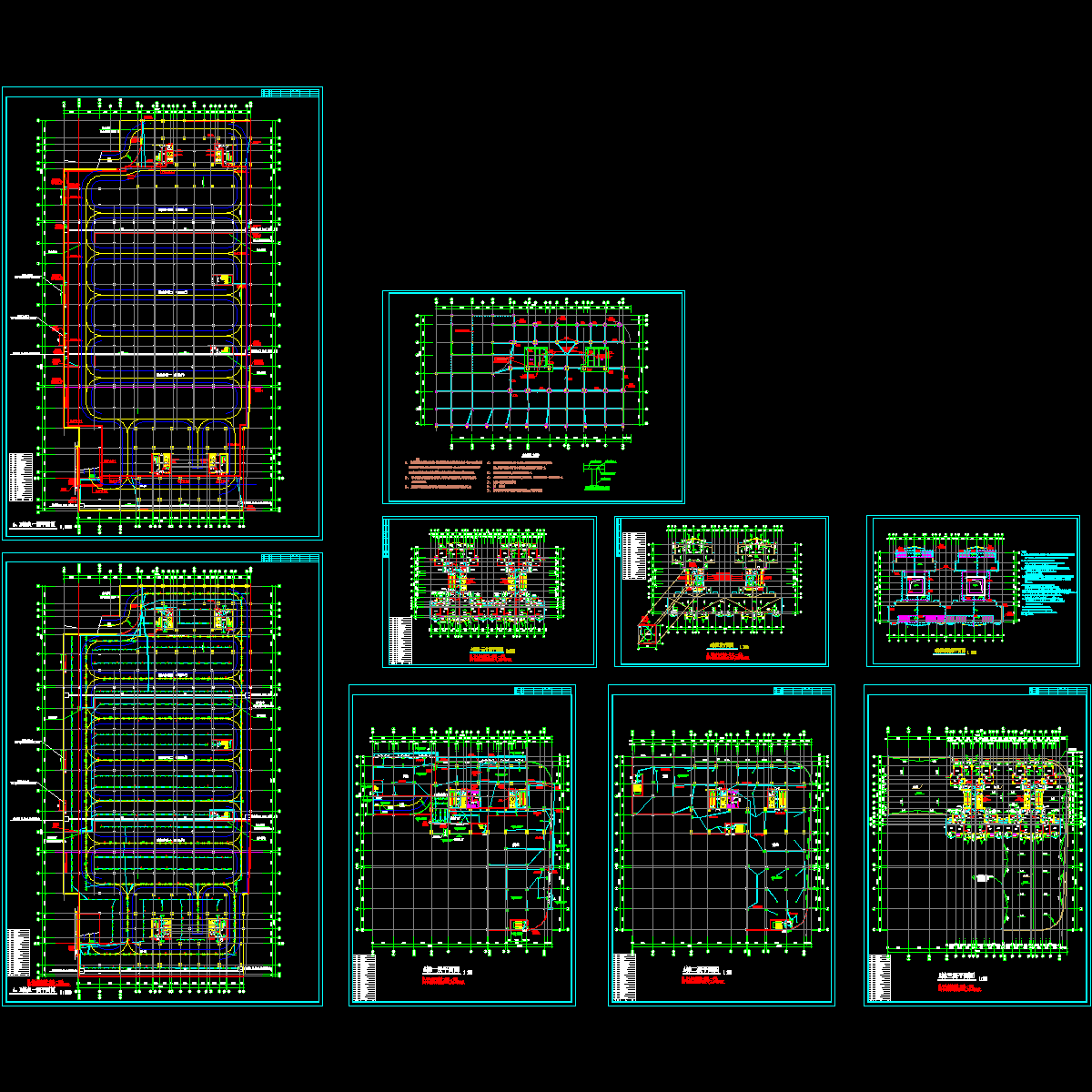 30层住宅楼电气施工方案图纸（9张CAD图纸） - 1