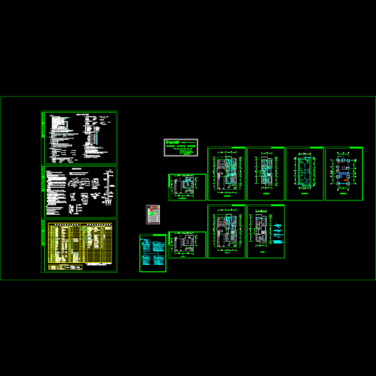 小区地上3层别墅电气CAD施工图纸.dwg - 1