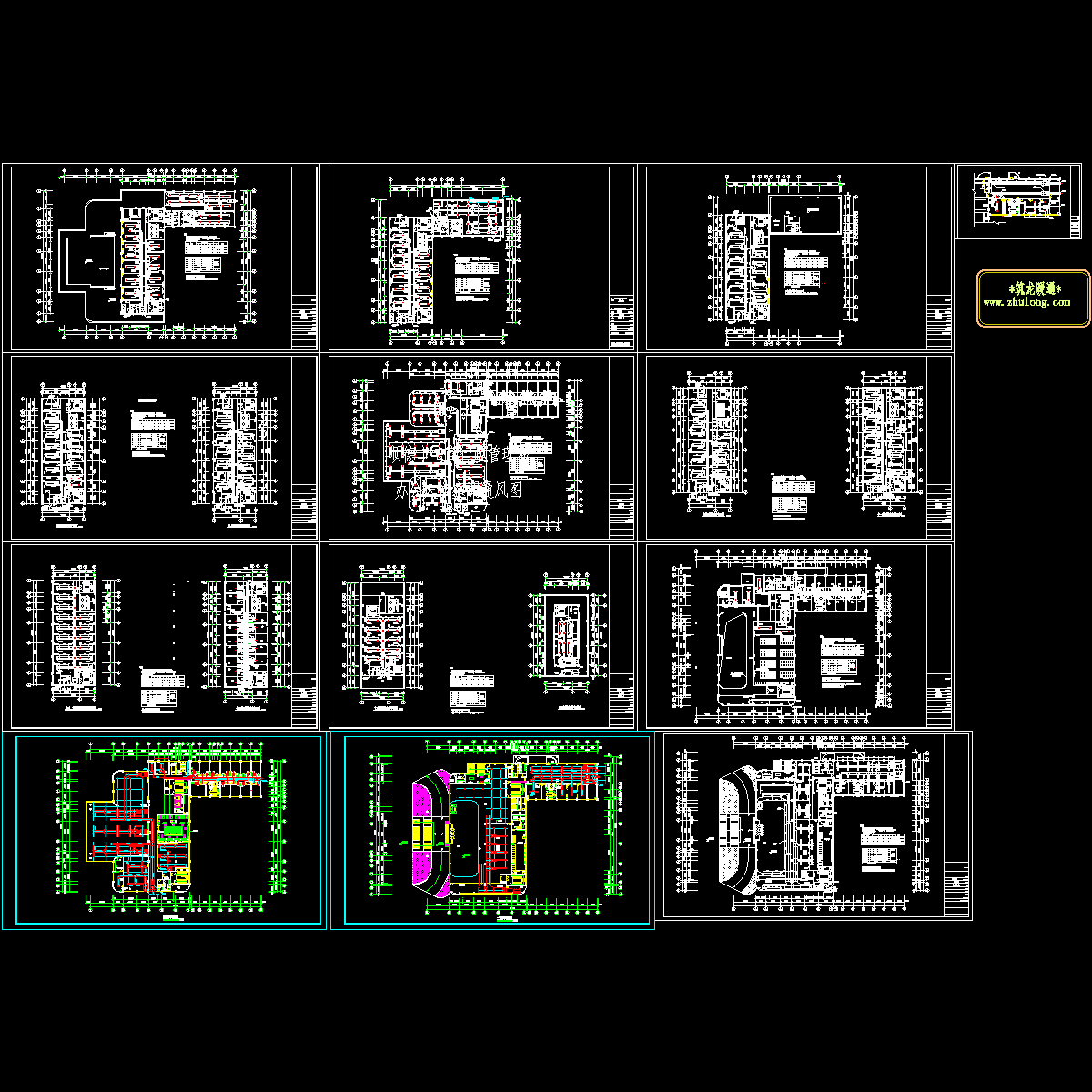 办公大楼VRV变频空调CAD施工图纸（15层）.dwg - 1