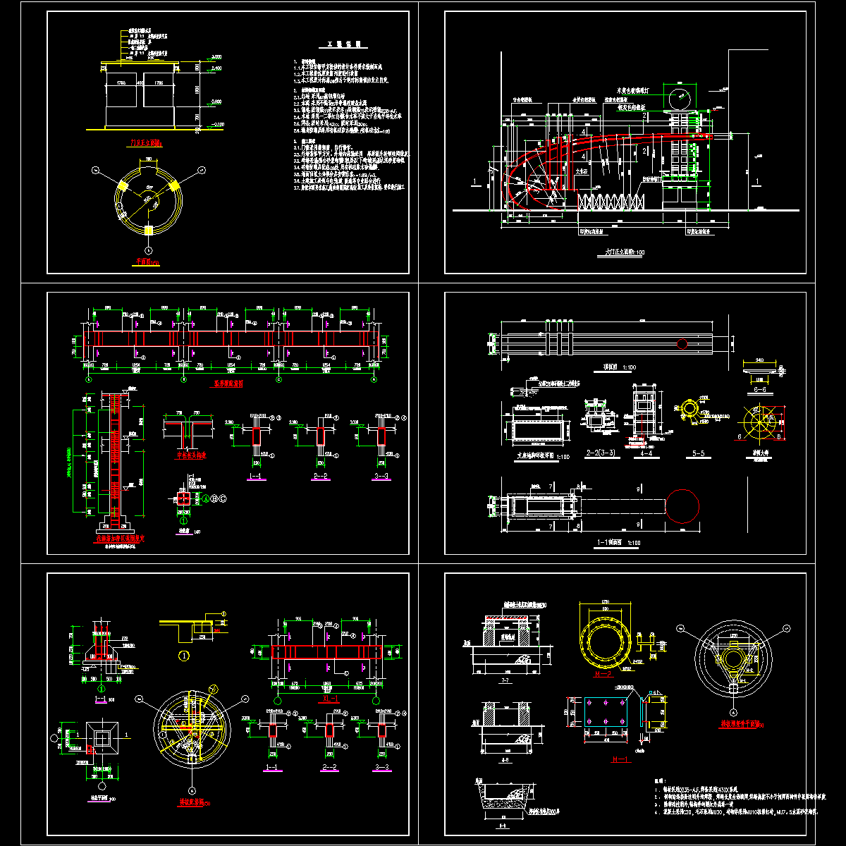 大门设计图纸.dwg - 1