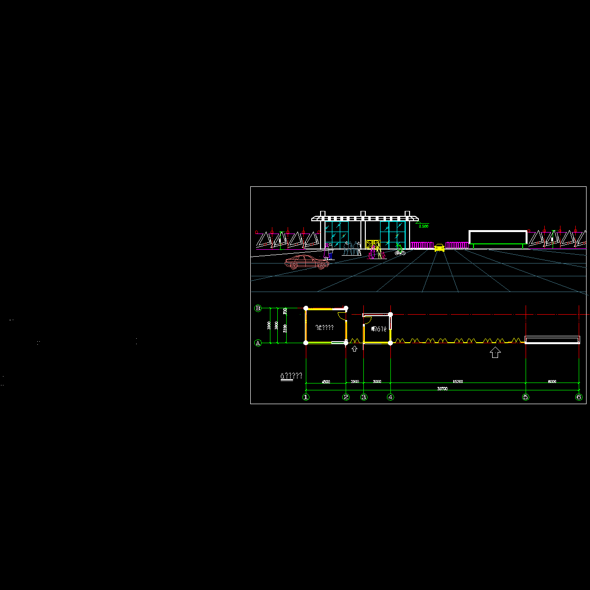 大门建筑施工CAD图纸2.dwg - 1