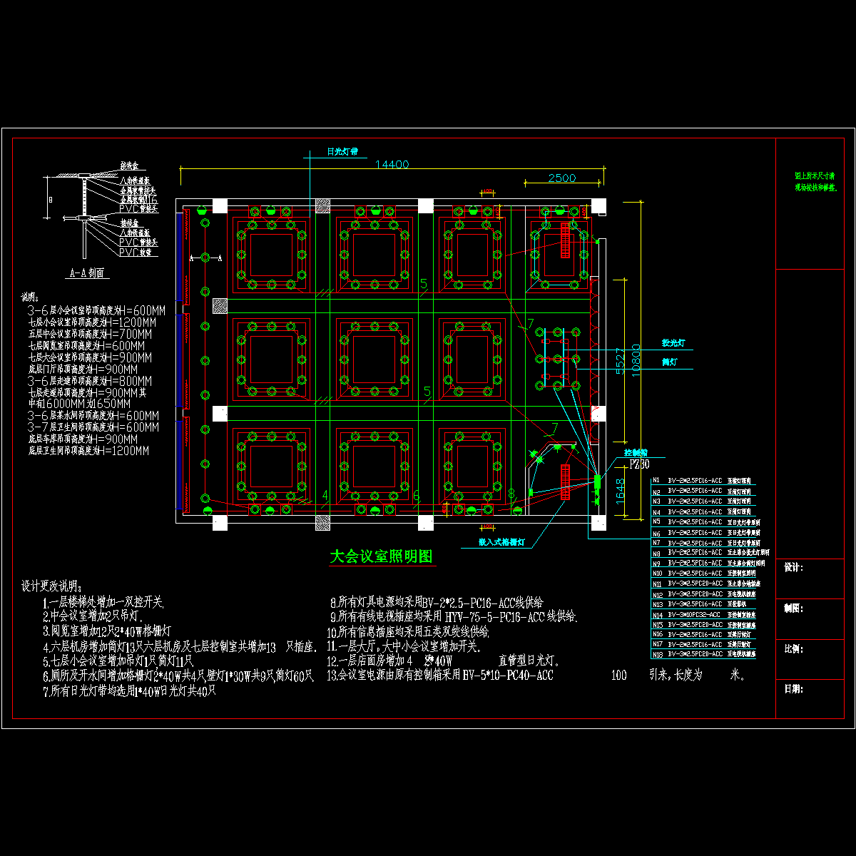 会议室装修电气设计.dwg - 1