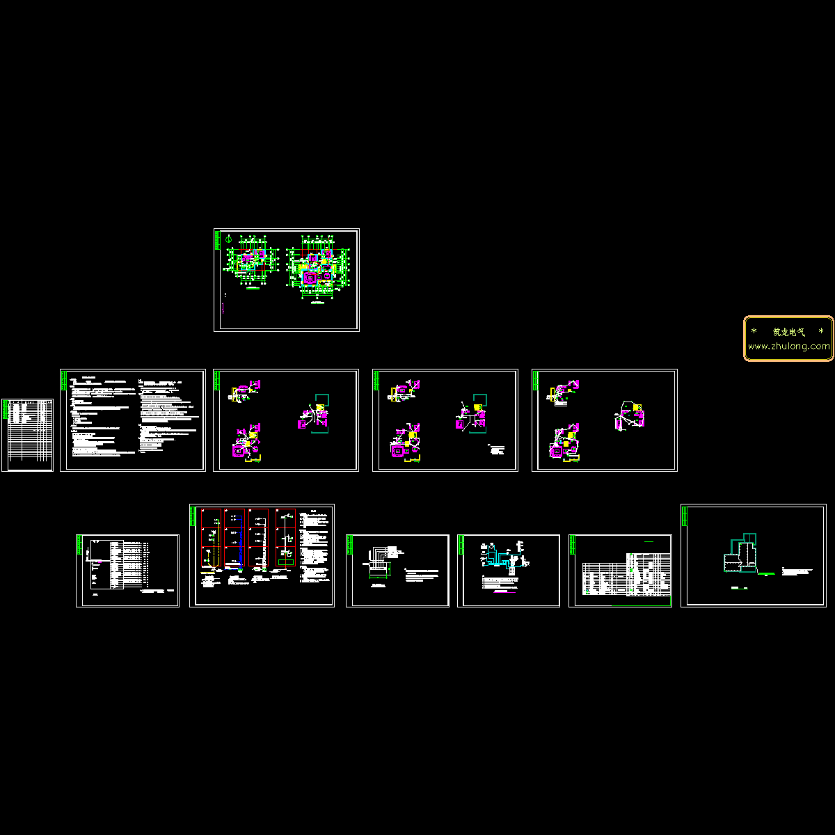 355平米3层别墅电气CAD施工图纸（三级负荷）.dwg - 1