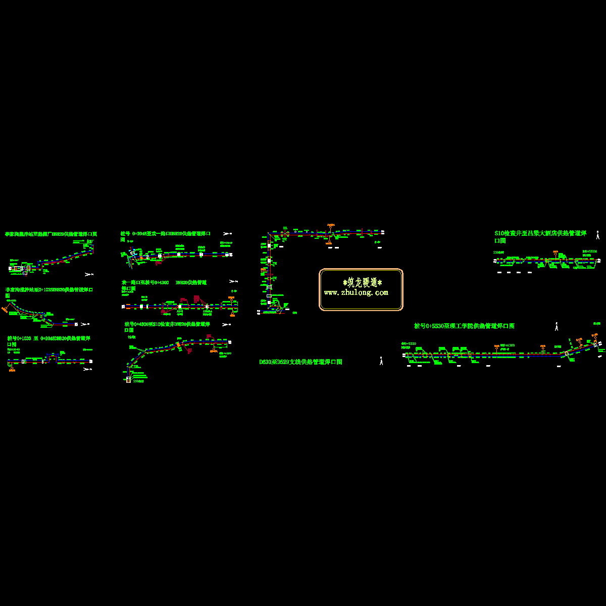 工程采暖管线焊口CAD施工图纸.dwg - 1