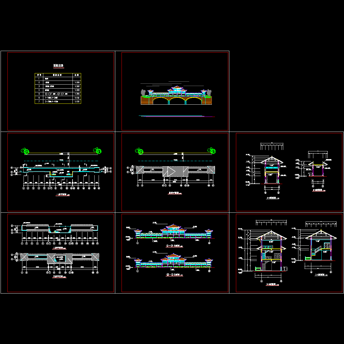 园林古建筑施工CAD详图纸.dwg - 1