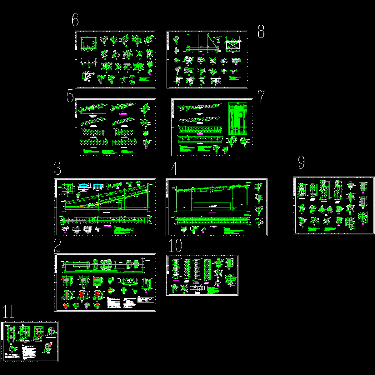 钢桁架栈桥结构CAD施工图纸.dwg - 1