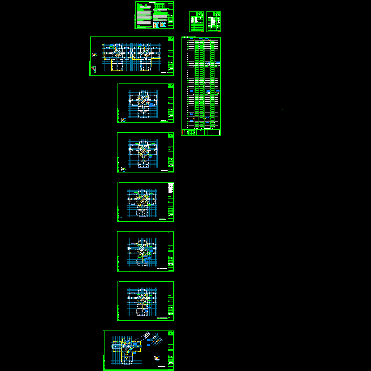 32874平米42层工业园公寓防排烟图纸.dwg - 1