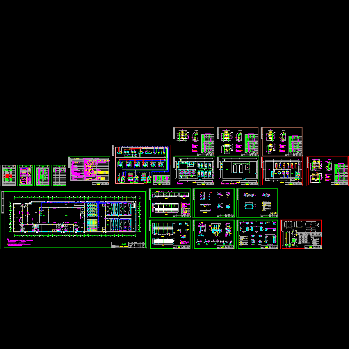 肉鸡加工车间制冷工艺设计CAD施工图纸.dwg - 1