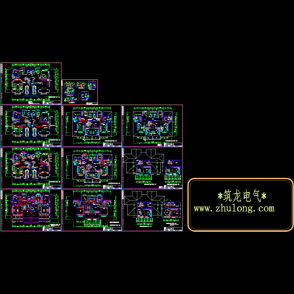 3层别墅电气CAD施工图纸.dwg - 1