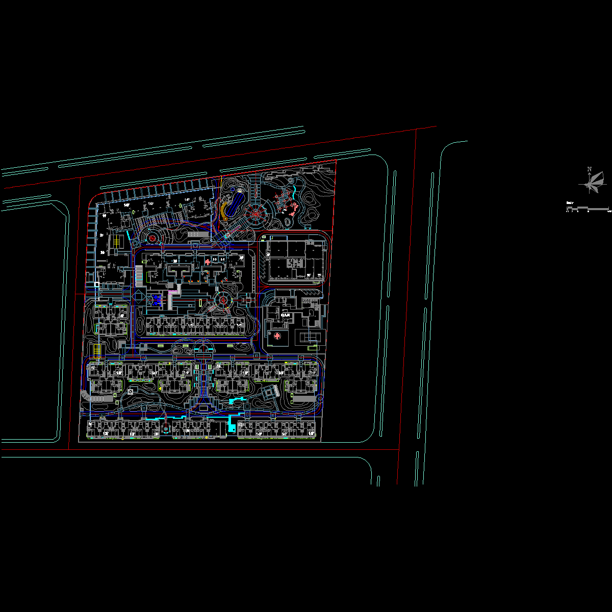 小区绿化景观电气CAD施工图纸.dwg - 1